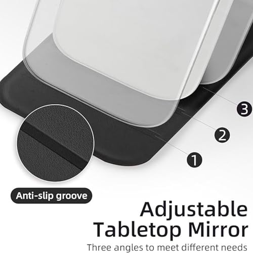 FLAVION Travel Mini Makeup Mirror(11x 7cm),Portable Folding Mirrorwith Stand,Light Weight and Slim Design for Purse,Use Anywhere,Easy Portability,Fits in Purse,Bag,Pocket (Green, Pack of 1) - Image 3