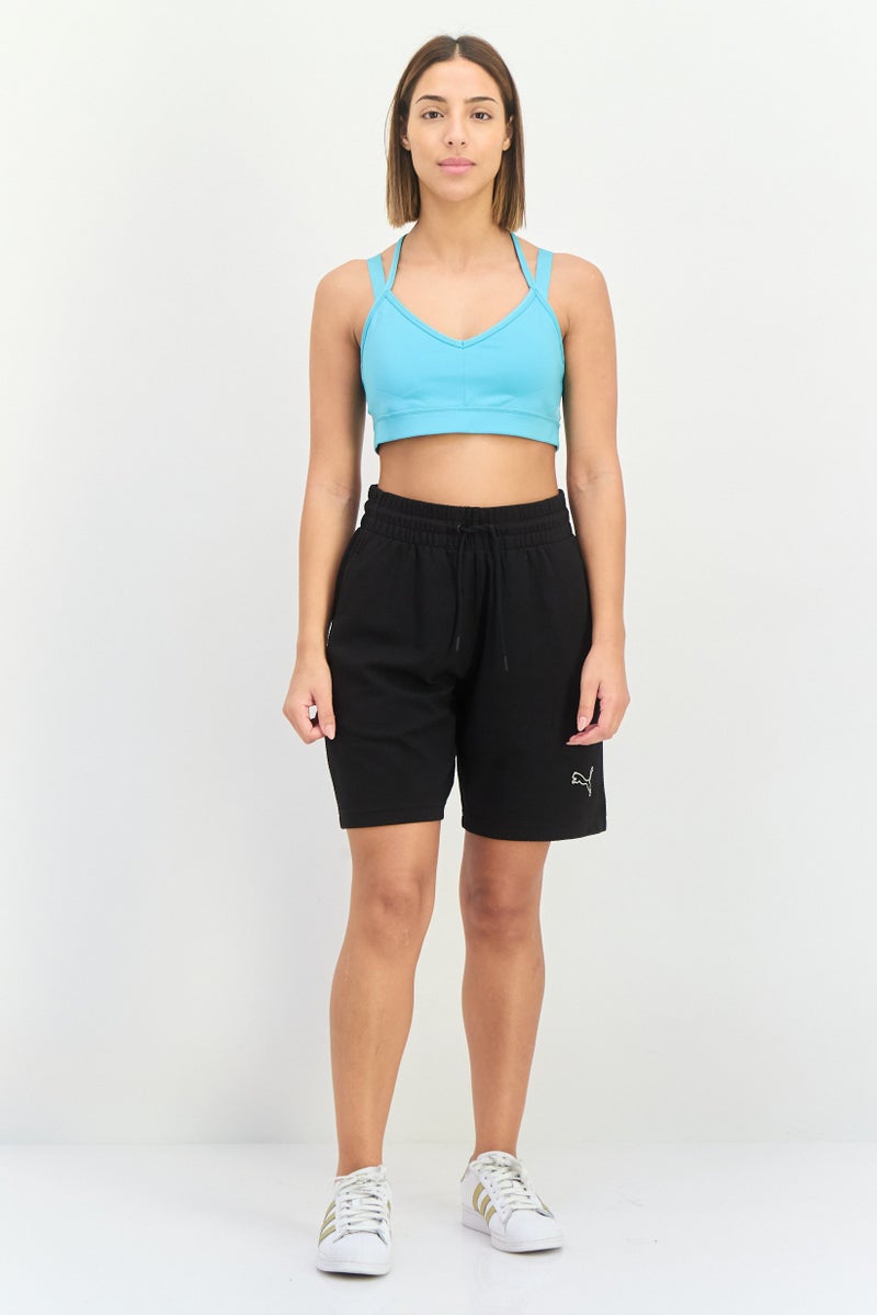 PUMA Women Lightly Padded Sports Bra, Aqua Blue - Image 4