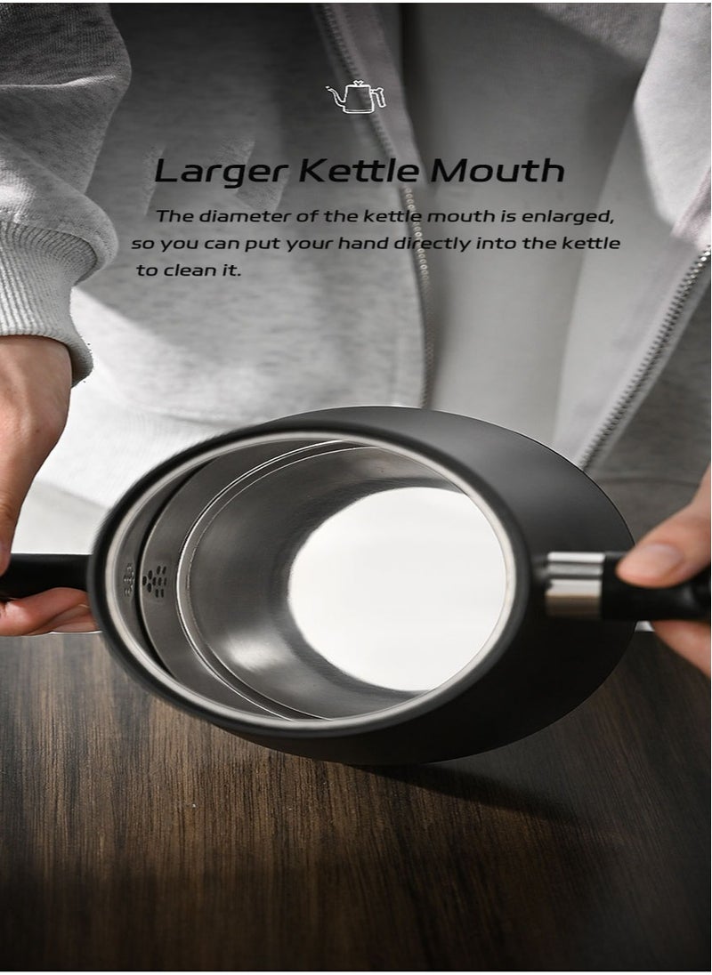 Electric Gooseneck Kettle 304 Stainless Steel Electric Water Kettle Coffee Kettle with Temperature Control Constant Temperature Auto Shut Off 1000W Quick Heating 1L