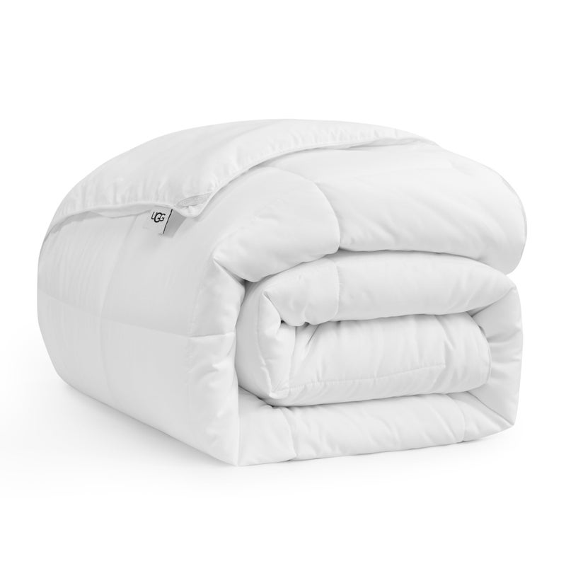 UGG Danielle Comforter Duvet Insert Cooling Lightweight Down Alternative Hypoallergenic Washable Quilted Fluffy Comforter Blanket Corner Tabs for Duvet Cover, King/California King, Bright White - Image 1