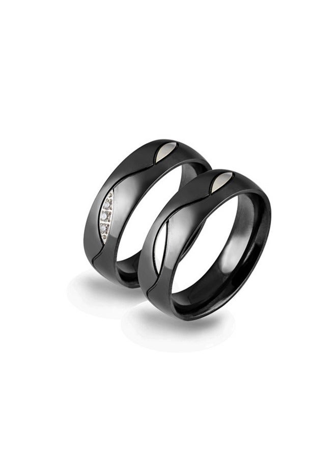 Titanium Steel Couple Rings Set - Image 1