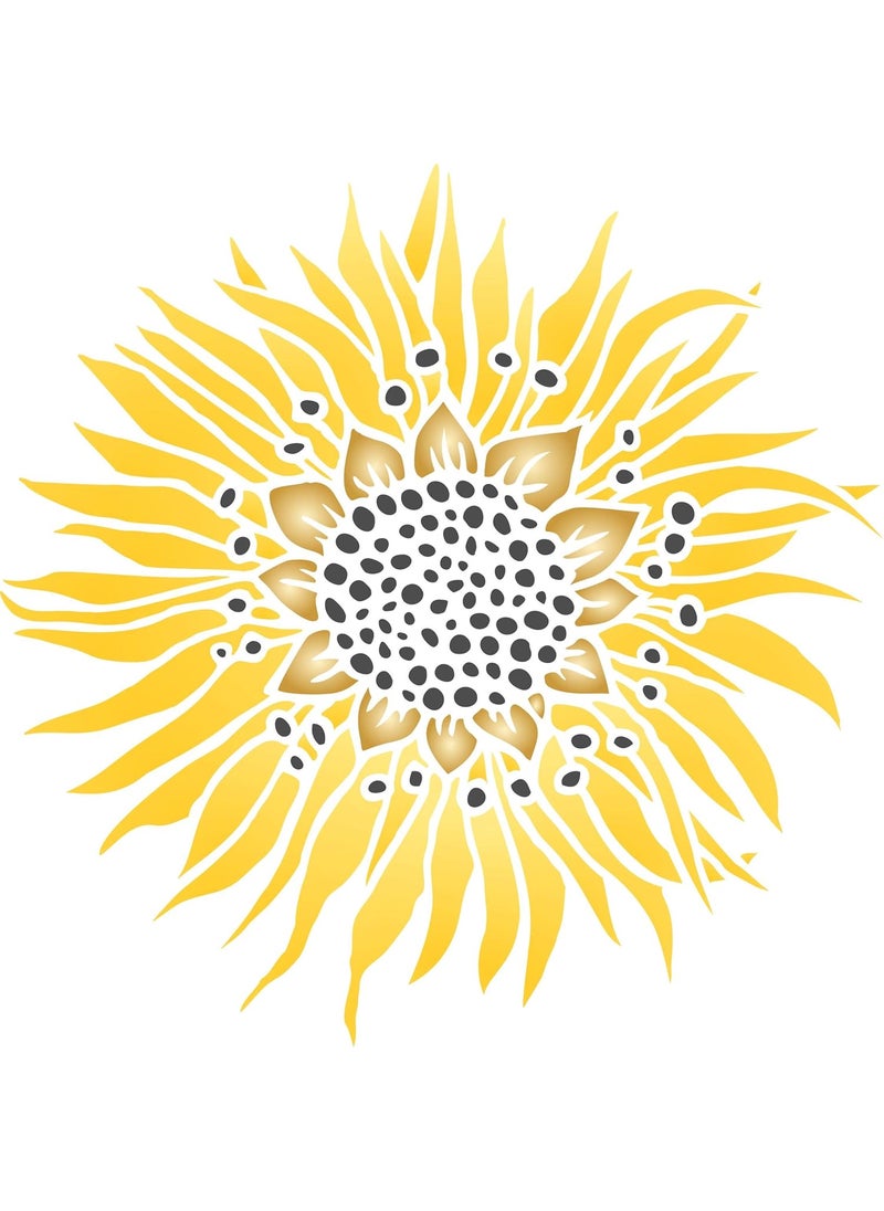 Usnyabni Passion Flower Stencil, 4.5 x 4.5 inch (S) - Stylized Passiflora Vine Flower Design Stencils Template for Painting  - Image 3