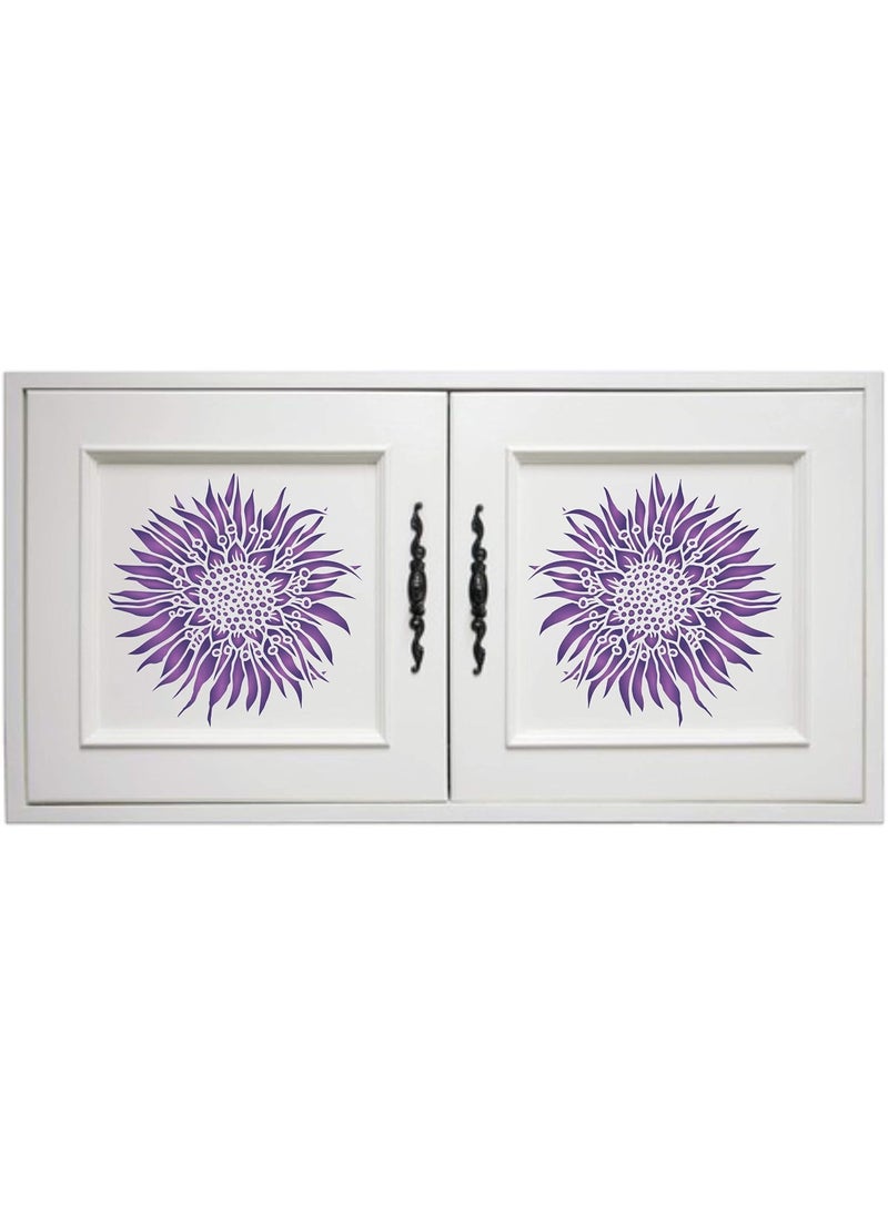 Usnyabni Passion Flower Stencil, 4.5 x 4.5 inch (S) - Stylized Passiflora Vine Flower Design Stencils Template for Painting  - Image 4