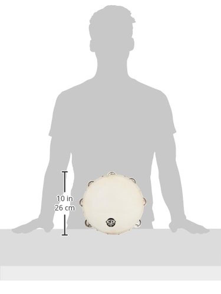 Latin Percussion CP380 طنبور خشبي 10 بوصة، مزود برأس، صف مزدوج من الجنجلز - Image 2