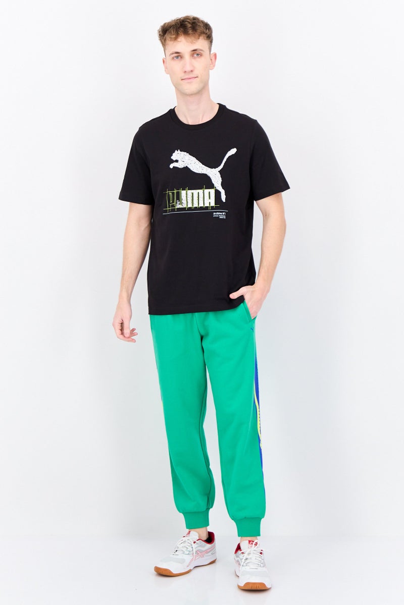 PUMA بنطال رياضي خارجي من بومّا x بي إم دبليو للرجال، مزود بحزام سحب، أخضر - Image 4