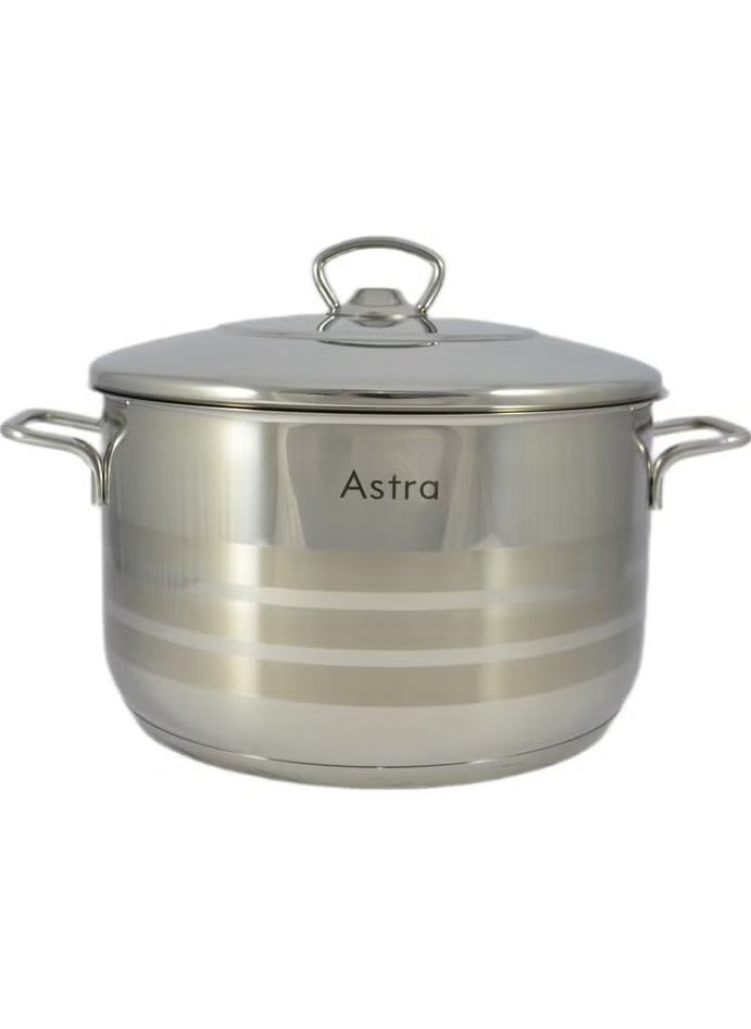 Homemaker ASTRA 8L Stainless Steel Casserole (26x15cm) – Sleek, Heavy-Duty & Corrosion-Resistant Cookware | 18/10 Cr-Ni Steel, Rust-Free, Made in Turkey  - Image 1