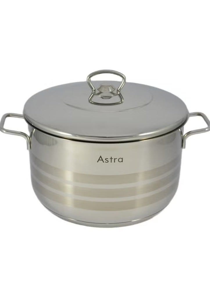 Homemaker ASTRA 8L Stainless Steel Casserole (26x15cm) – Sleek, Heavy-Duty & Corrosion-Resistant Cookware | 18/10 Cr-Ni Steel, Rust-Free, Made in Turkey  - Image 2