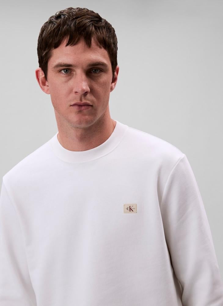 Calvin Klein Jeans Cotton Terry Badge Sweatshirt - Image 4