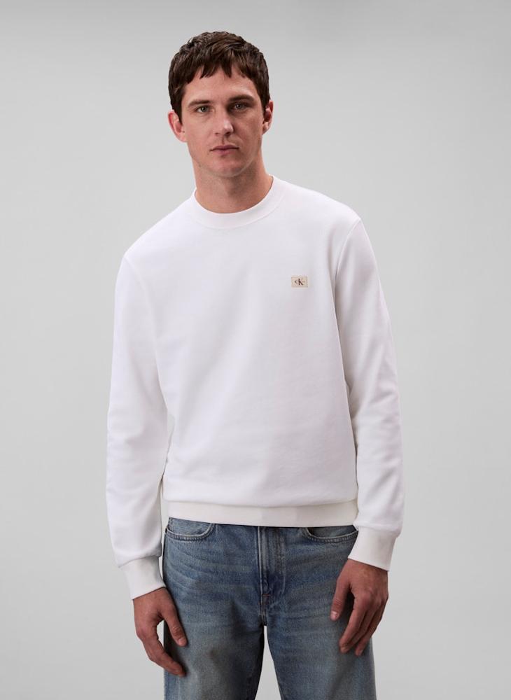 Calvin Klein Jeans Woven Label Terry Sweatshirt - Image 1