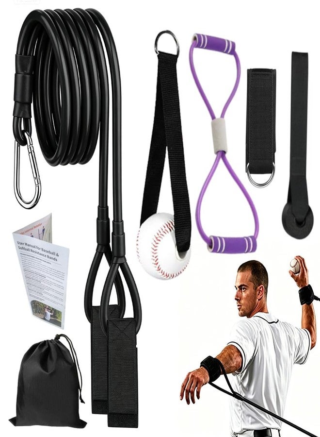RYNEX Baseball Resistance Bands, Baseball Pitching Bands for Arm Strength, Pitching & Throwing Trainer, Arm Stretch Bands, Arm Bands for Workout, Professional Baseball & Softball Training Equipment - Image 1
