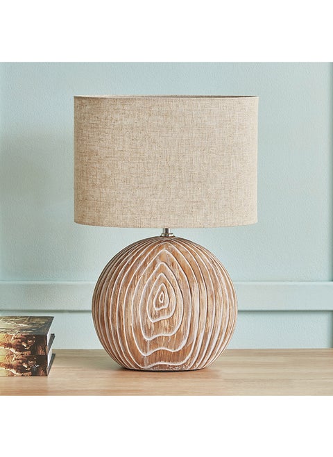 Novalie Ceramic Table Lamp with Linen Shade 34 x 52 x 17 cm