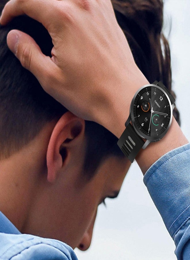 Meliya Veryfit Smart Watch Bands for IDW13 IDW16 IDW19 IDW26 IDW28 Smartwatch, Soft Silicone Rubber Sport Watch Strap for Veryfit (Grey/Black) - Image 4