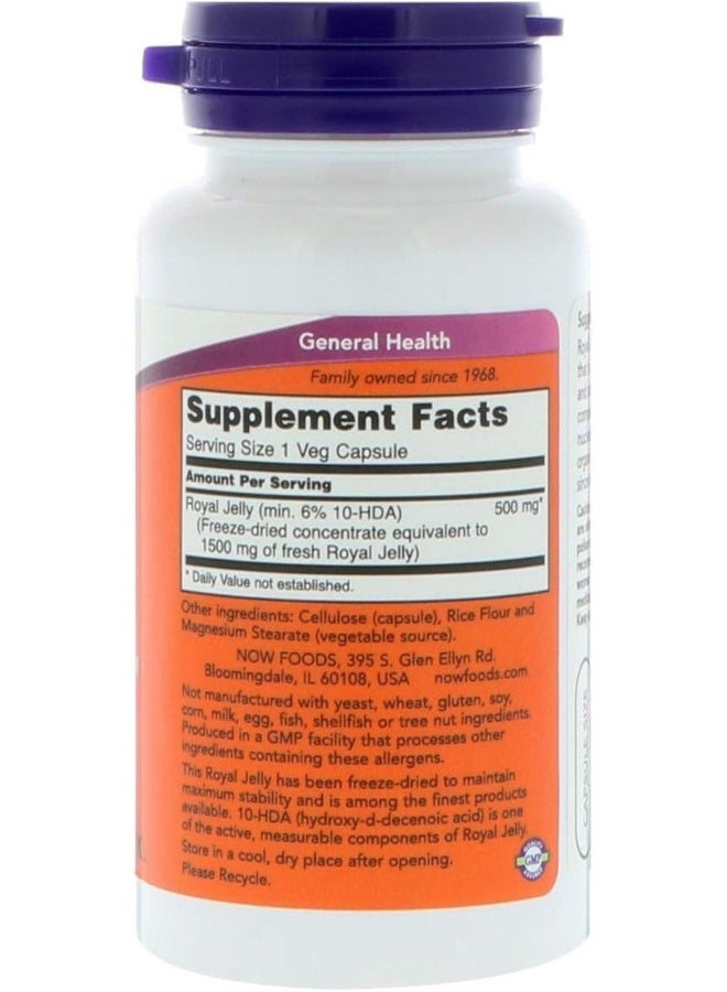 now Now Foods Royal Jelly 1500Mg Caps. 60'S Freeze Dried  - Image 2