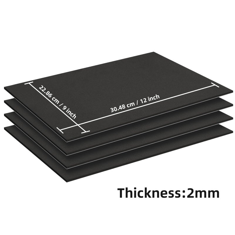 MEARCOOH Self Adhesive Foam Sheets, Black 9x12 Inch 2mm Sticky Eva Foam Paper for Crafts Cardmaking Photo Frames Classroom Scrapbooking Christmas Crafts (Black 10 Sheets) - Image 2