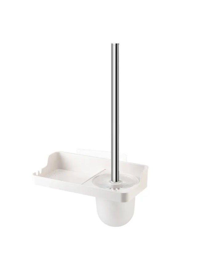 ركسو فرشة تنظيف حمام مع حامل جداري لاصق ومنظم أدوات – قطعتين | تصميم مريح وتخزين عملي - Image 2