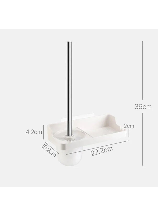 ركسو فرشة تنظيف حمام مع حامل جداري لاصق ومنظم أدوات – قطعتين | تصميم مريح وتخزين عملي - Image 5