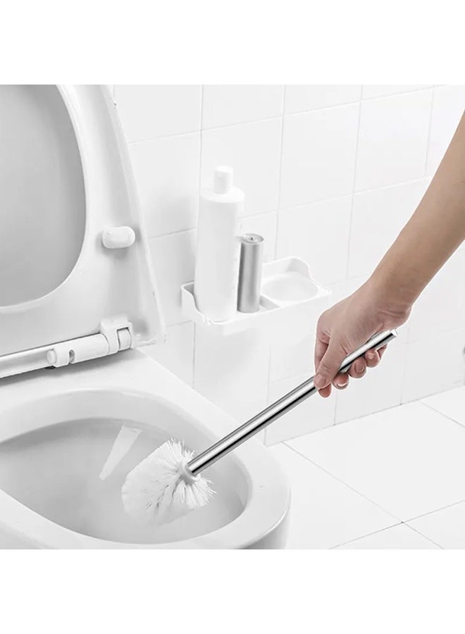 ركسو فرشة تنظيف حمام مع حامل جداري لاصق ومنظم أدوات – قطعتين | تصميم مريح وتخزين عملي - Image 4