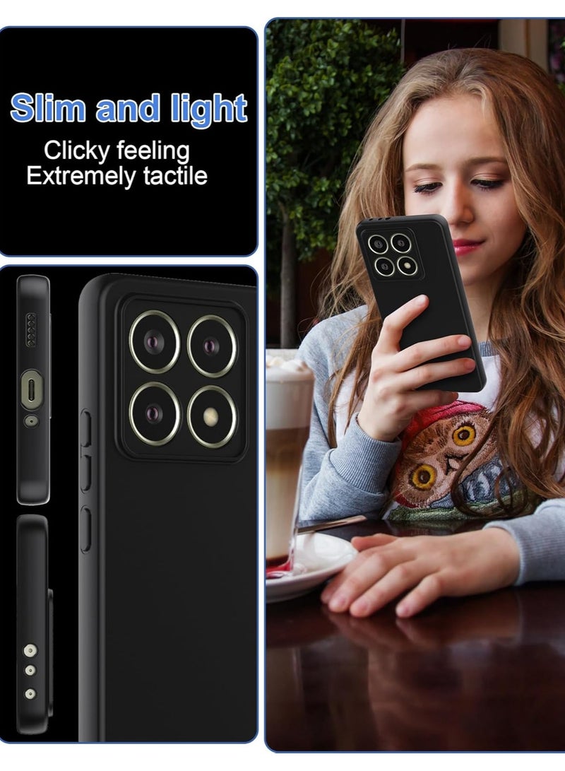 Xiaomi 14T Case Soft Flexible Slim Fit TPU Back Cover Matt Black Protective Case with Camera Protection Designed for Xiaomi 14T - Image 4