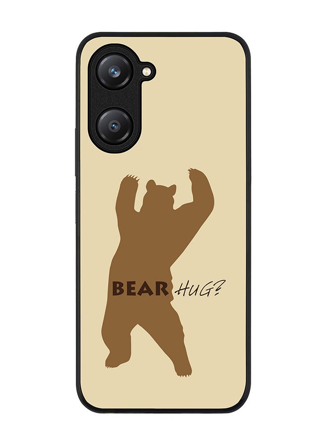 Stylizedd Rugged Black edge case for Vivo Y28s 5G / Vivo Y18 4G /Vivo Y03 4G, Slim fit Soft Case Flexible Anti Drop TPU Gel Thin Cover -  Bear Hug - Image 1