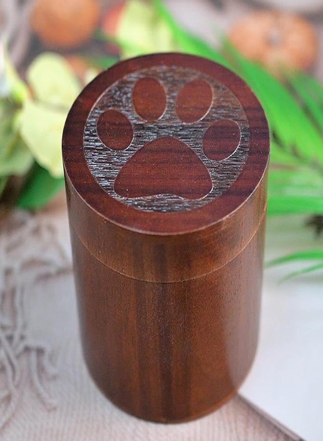 SOITIS Pet Urn for Cat Dog Ashes 3.94" Wooden Box Keepsake Pet Memorial, Urn for Dog Ashes Small Cat Urn for Ashes Pet Keepsakes for Dogs - Image 1