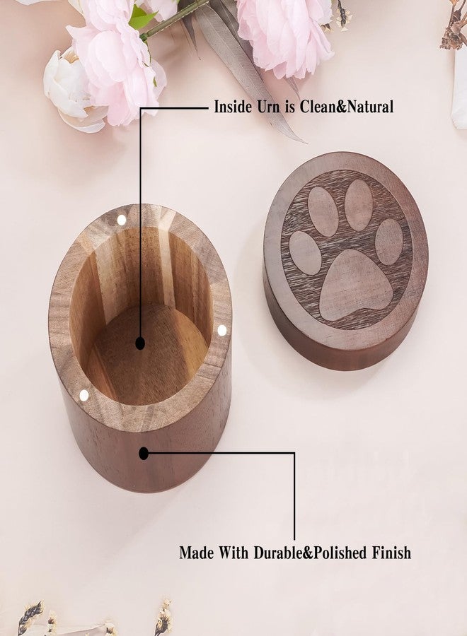 SOITIS Pet Urn for Cat Dog Ashes 3.94" Wooden Box Keepsake Pet Memorial, Urn for Dog Ashes Small Cat Urn for Ashes Pet Keepsakes for Dogs - Image 4