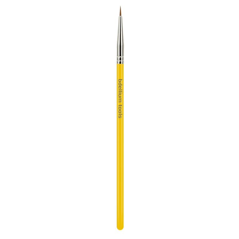Bdellium Tools Professional Makeup Brush  Studio Series 706 Fine Point Eyeliner  With Soft Synthetic Fibers For UltraFine Detail and Lining Yellow 1pc