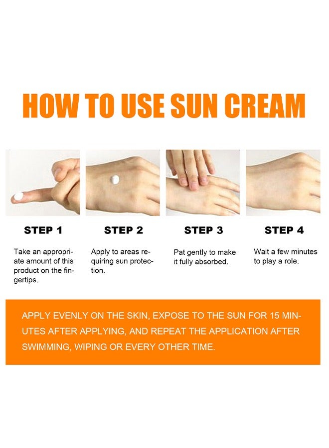 EELHOE Sun Cream，Moisturizing Sun Cream SPF 90+ Protection Against Harmful UV Rays, Sheer And Lightweight, Protects And Calms Sensitive Skin And Acne Prone Skin, Can Easily Be Worn Alone Or Under Makeup 40g - Image 5