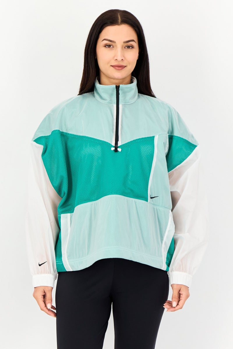 Nike سويت شيرت تدريب طويل الأكمام للنساء بحجم كبير، متعدد الألوان - Image 1