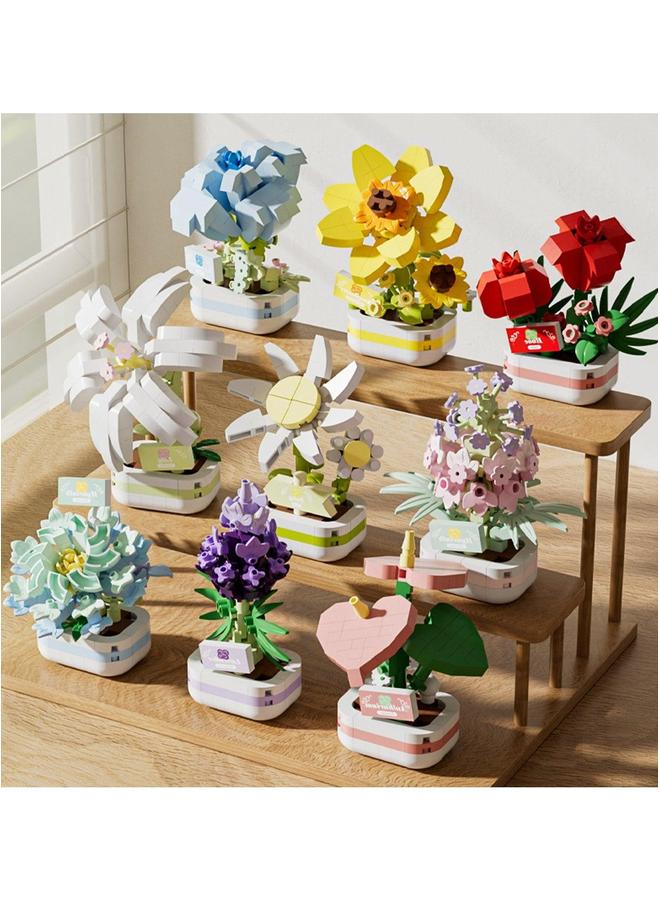166pcs Carnation Building Block Set Gift Friend Girl Suitable For Children Over 6 Years Old Classroom And Home Decoration - Image 3