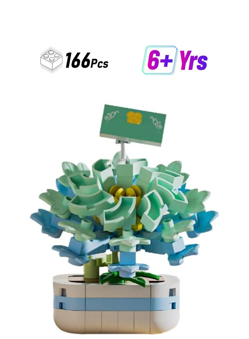 166pcs Carnation Building Block Set Gift Friend Girl Suitable For Children Over 6 Years Old Classroom And Home Decoration - Image 1