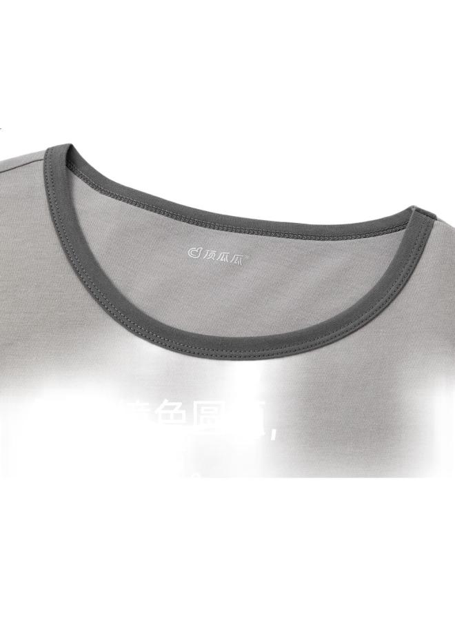 Top melon Ding Guagua Men'S Cotton Spring And Summer Round Neck Long Sleeve Pajamas Set For Men 175 - Image 3