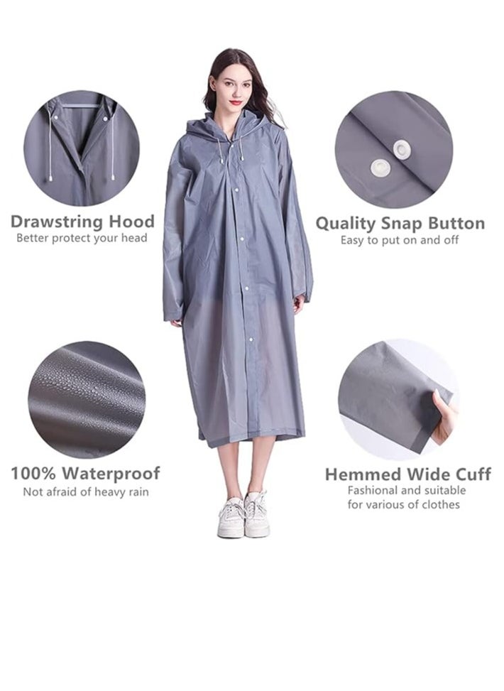 Waterproof Raincoat Rain Poncho for Adults, 1 Pack EVA Rain Poncho for Women and Men Reusable Raincoat Jacket Packable for Family Fishing/Travel/Emergency/with Hood and Elastic Sleeving - pzsku/ZE2E0197C601912D2703FZ/45/_/1710846559/3cc3d2ef-09cd-4cbb-8ba2-8facfdfe79f0