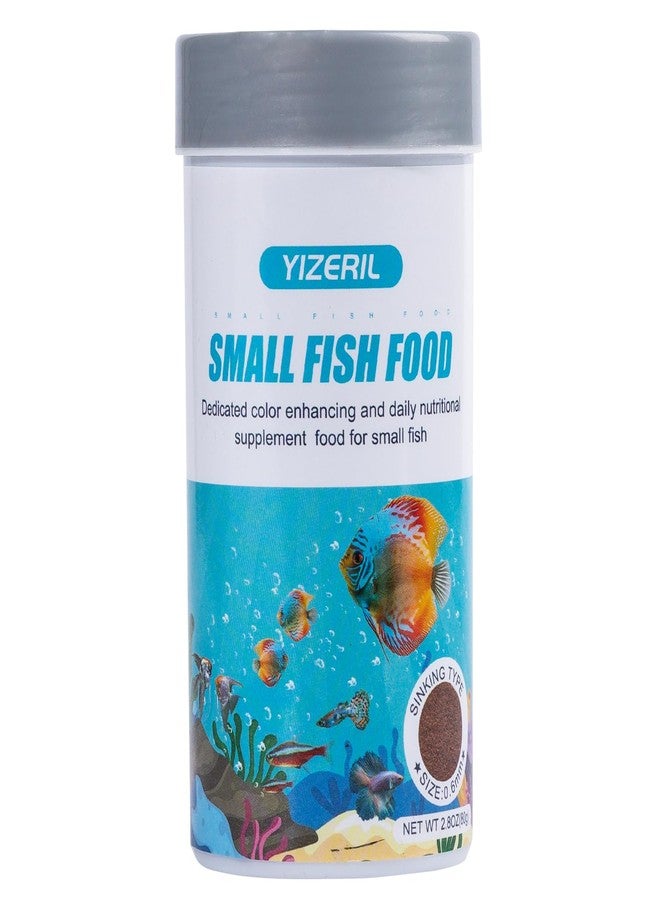 حبيبات طعام الأسماك الصغيرة - حبيبات دقيقة غاطسة، معزز لون عالي البروتين لأسماك البيتا، والجوبي، والتترا، والأسماك الاستوائية (2.8 أونصة) - Image 1