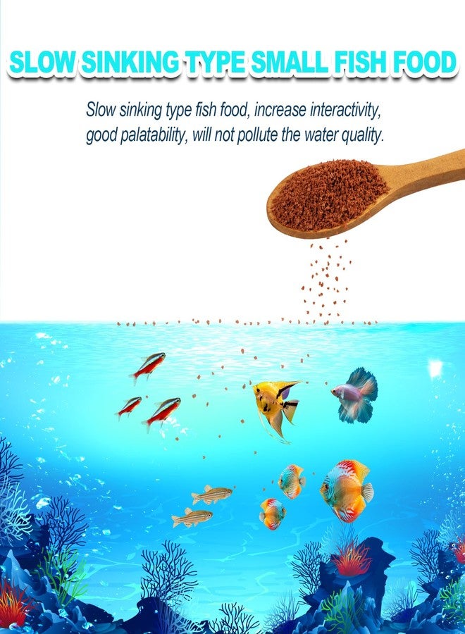 حبيبات طعام الأسماك الصغيرة - حبيبات دقيقة غاطسة، معزز لون عالي البروتين لأسماك البيتا، والجوبي، والتترا، والأسماك الاستوائية (2.8 أونصة) - Image 5