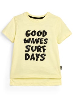 PRIMARK Primark Younger Boy Yellow Surf Print T-Shirt  - Image 2