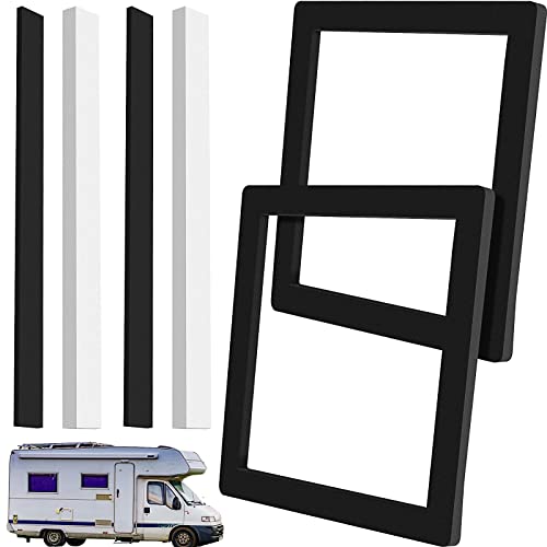 BBTO طقم حشوة مكيف سقف RV BBTO 14 بوصة لإصلاح واستبدال مكيف الهواء مع إطار صورة ذاتي اللصق وحشوات ضغط مقاومة للماء ذاتية اللصق (2 مجموعة) - Image 1