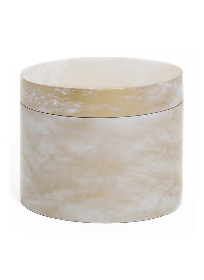 Splash Polyresin Cotton Jar, Gold - 10.9x9 cm