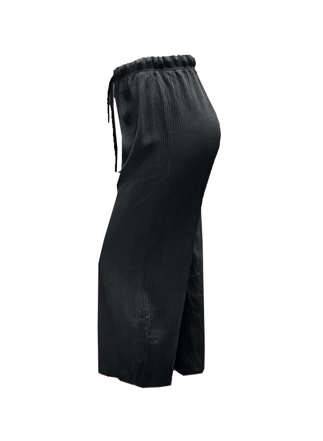 SD Wide Leg Pants With Elastic Waist