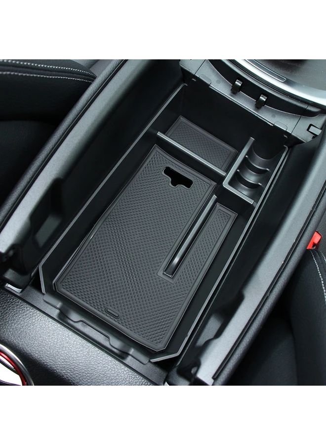 Black Center Console Armrest Box Organizer with Ergonomic Handle and Textured Grip - Image 5