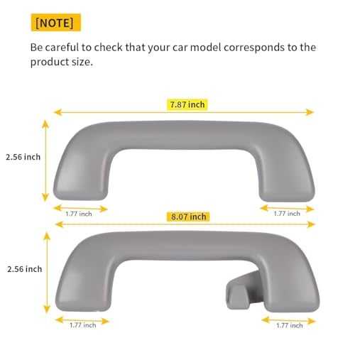 Vehjunc Auto Interior Grab Handle with Hook Compatible with Toyota Corolla Yaris 4Runner Vios Aruis Prius Previa Rav4 EZ 74610-52020 - Gray Beige - Image 4