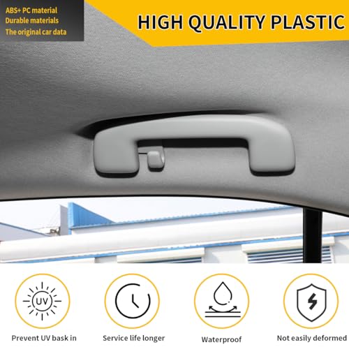 Vehjunc Auto Interior Grab Handle with Hook Compatible with Toyota Corolla Yaris 4Runner Vios Aruis Prius Previa Rav4 EZ 74610-52020 - Gray Beige - Image 2