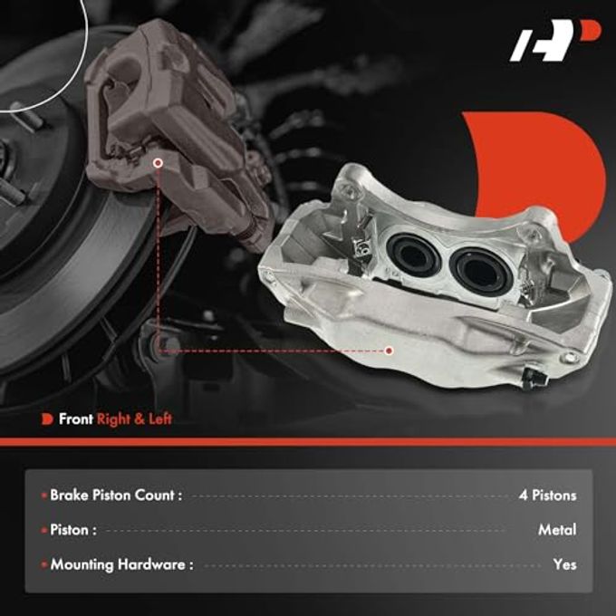 A-Premium Disc Brake Caliper Assembly Compatible With Select Subaru Models Impreza 2004 2005 2006 2007 2.5L Sedan Front Driver And Passenger Side - Image 2