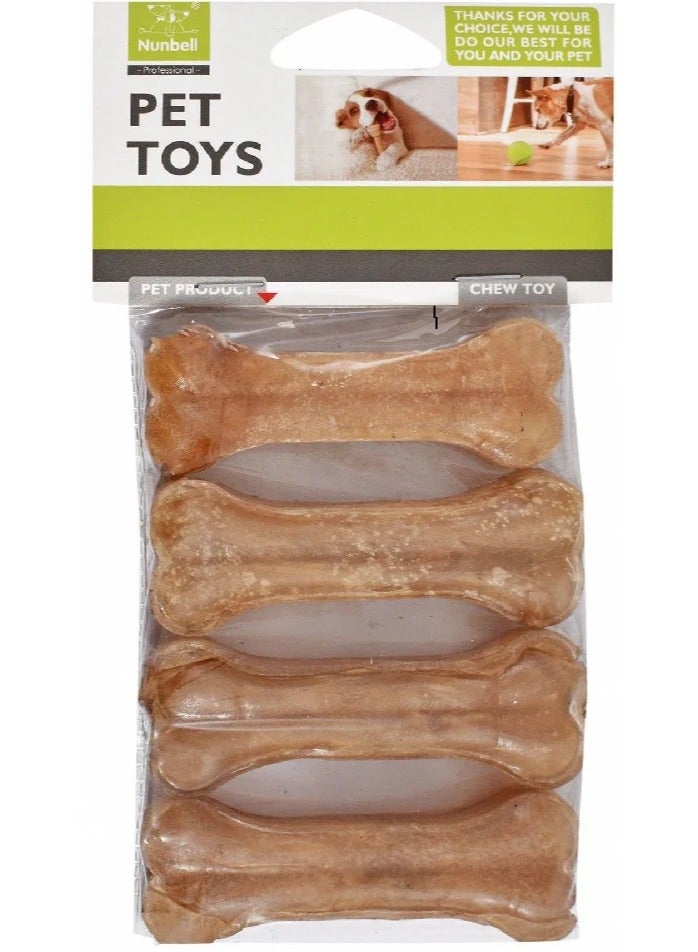 نونبيل دمبل العظام مضغ لعبة للكلاب 4 قطع