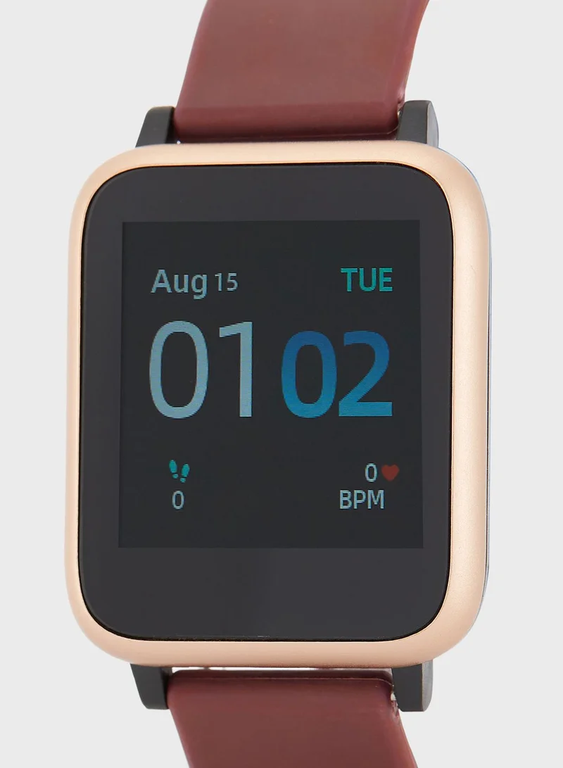 iTouch  iTouch Unisex Go Smartwatch Rosegold/Merlot Silicone Strap  | Best Price UAE
