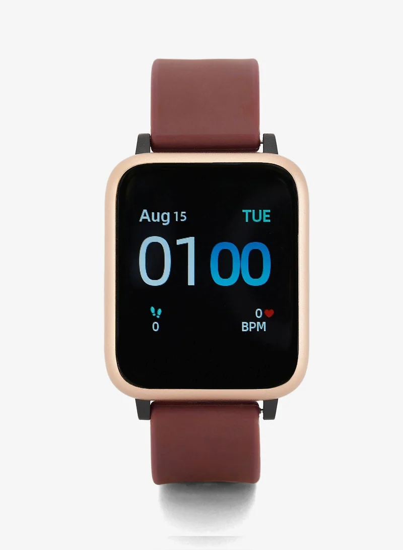 iTouch iTouch Unisex Go Smartwatch Rosegold/Merlot Silicone Strap