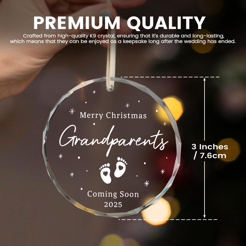 Olicard First Time Grandparents Gifts  Christmas Ornaments for Grandparents  Baby Pregnancy Announcement for Grandparents  New Grandma Gifts First Time - Baby Announcements Ideas - Image 2