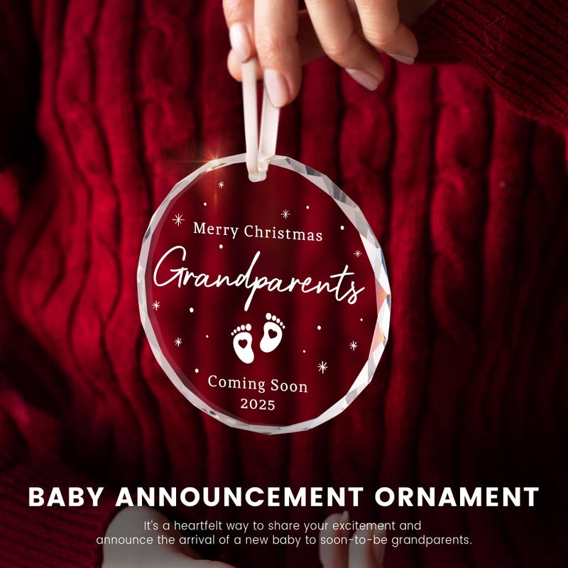 Olicard First Time Grandparents Gifts  Christmas Ornaments for Grandparents  Baby Pregnancy Announcement for Grandparents  New Grandma Gifts First Time - Baby Announcements Ideas - Image 4