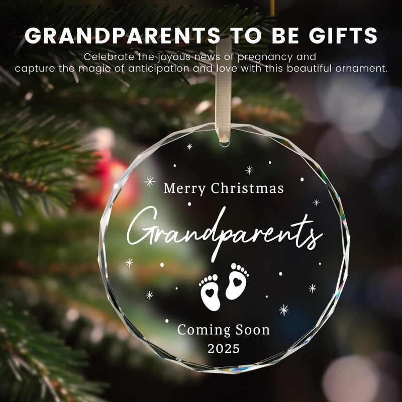 Olicard First Time Grandparents Gifts  Christmas Ornaments for Grandparents  Baby Pregnancy Announcement for Grandparents  New Grandma Gifts First Time - Baby Announcements Ideas - Image 3