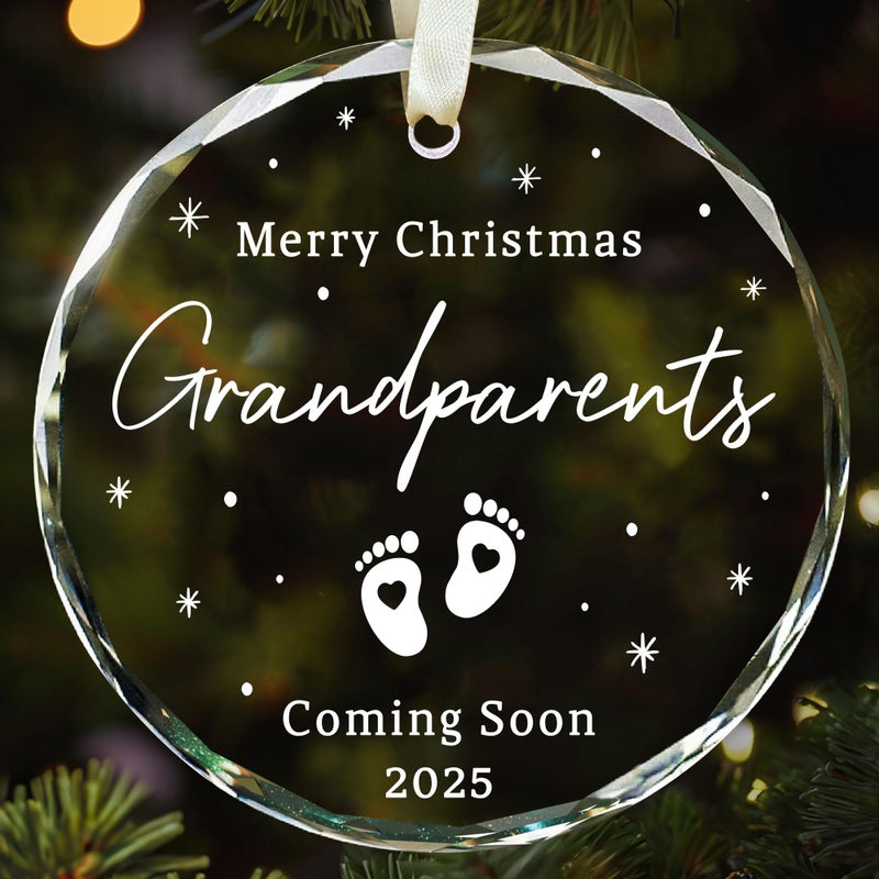Olicard First Time Grandparents Gifts  Christmas Ornaments for Grandparents  Baby Pregnancy Announcement for Grandparents  New Grandma Gifts First Time - Baby Announcements Ideas - Image 1
