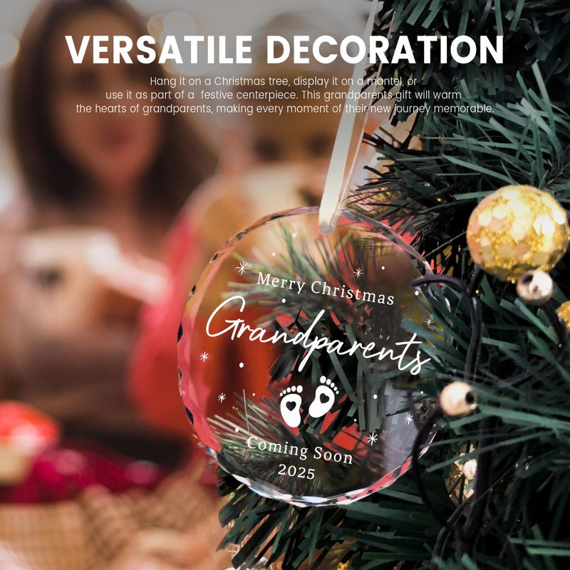 Olicard First Time Grandparents Gifts  Christmas Ornaments for Grandparents  Baby Pregnancy Announcement for Grandparents  New Grandma Gifts First Time - Baby Announcements Ideas - Image 5